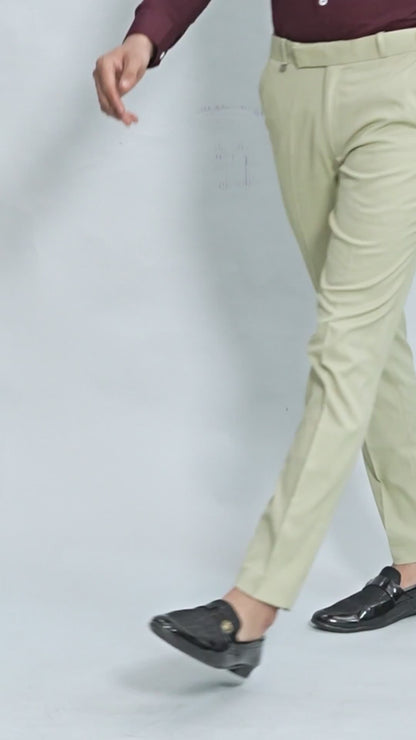 Flexi Waist Pista Formal Pants for Men