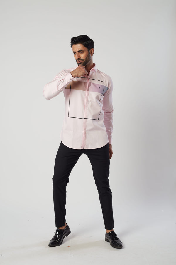 Amazing Pink Hue Pattern Shirt for Men